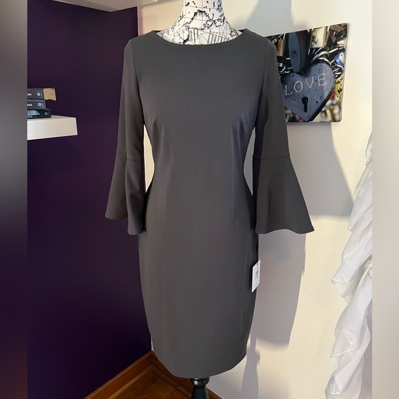 Calvin Klein Dresses & Skirts - Calvin Klein Dress with Bell Sleeves NWT